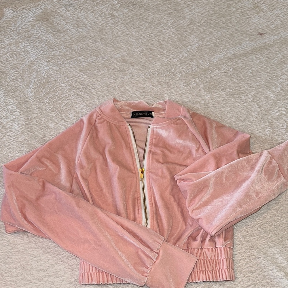 Pink Velour Jacket